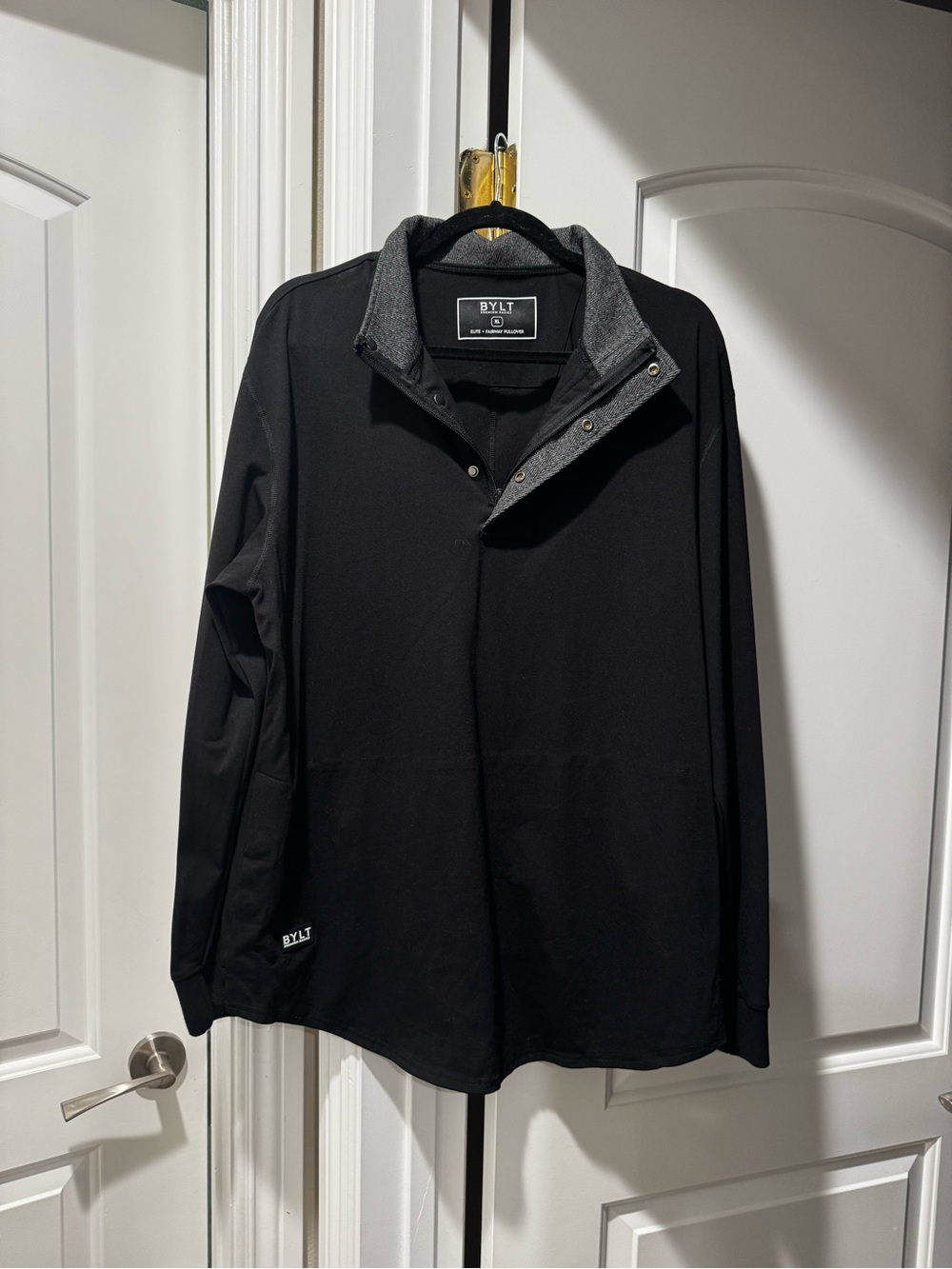 BYLT Basics Black Lightweight Snap-Front Shirt Jacket